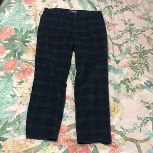 Old Navy mid-rise Harper style plaid trouser